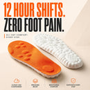4D Cloud Steppers Insoles for Men and Women - Memory Foam Insoles for Shoes, Boots & Sneakers - Soft Anti-Fatigue Shock Absorption Inserts (Orange, Men: US 8-11) — 5