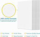 KEFF Canvas for Painting - 12-Pack 8x10 Canvas Value Pack - 100% Cotton Triple Primed Small Canvases for Painting. Mini Canvases Bulk Set for Acrylic, Oil, Watercolor&Tempera - Art Supplies for Adults — 3