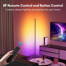Bright LED RGB+IC Corner Floor Lamp with App, Remote Control Obsidian Black — 3