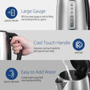 COMFEE' Stainless Steel Electric Kettle, 1.7 Liter Tea Kettle Electric & Hot…