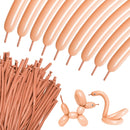 100Pcs Nude 260 Balloons - Long Beige Thickening Latex Tan 260q for Animal Model, Halloween, Weddings, Birthdays, Clowns — 1