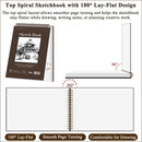 Fuxi 8x10 Sketchbook, Top Spiral-Bound Sketch Pads, 100-Sheets_68lb/100gsm | Brown | 10" x 8" (Pack of 1) — 3