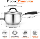 TeamFar Sauce Pan, 2 Quart Stainless Steel Saucepan with Lid — 2