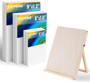6 Pack Canvas with Tabletop Easel, Art Canvas Kit for Beginners | 6pc+easel | 1 — 1