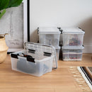 IRIS USA 6-Pack 19 Qt Storage Bins with Gasket Lids, Clear/Black — 7