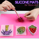LEOBRO Silicone Mat, Silicone Mats for Crafts, 2pcs Silicone Mat for Jewelry Resin Molds, Silicone Mats for UV Resin… — 3