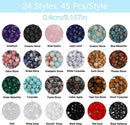 1080pcs 4mm Natural Round Stone Beads Gemstone Crystal Loose Beads Smooth Bead for Bracelet Necklace Earring Jewelry… — 7