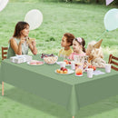 3Pack Sage Green Plastic Tablecloths for Rectangle Tables, Light Green Disposable Tablecloth, Waterproof Sage Green Table Cover for Birthday Bridal Wedding Baby Shower Party Decorations, 54 X 108Inch | 3 Pack — 8