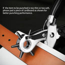XOOL Belt Hole Puncher for Leather, Precision Multi-Size Leather Hole Punch for Watch Bands, Straps, Collars, Saddles, Shoes, Fabric, DIY Home, Craft Projects | Lite — 6