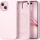 GolbinBox Magnetic for iPhone 15 Case, Silicone Cover, Chalk Pink — 1