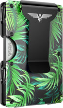 Lenvoten Upgraded Hinged Minimalist Wallet for Men, RFID Blocking Wallet - Palm Leaves — 1