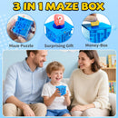 10 Pack Money Maze Puzzle Gift Boxes(4 Colors), 3D Mazes Magic Cube — 3