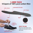 Carbon Fiber Insole(1 Pair): Rigid Shoe Insert for Men & Women - for Morton's Toe, Turf Toe, Hallux Limitus and Rigidus, Arthritis - Alternative to Post Op Shoe (235mm) — 3