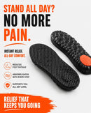 Cloud Steppers Insoles - 4D Memory Foam Cloud Insoles for Men & Women - Soft Anti-Fatigue Shock Absorption Shoe Inserts (Black, Men: US 8-11) - Men: US 11-13 — 3