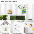 AUREUO Mini Magnetic Stretched Canvas 4x4 Inch / 24 Pack - Small Square Wrapped Halloween Canvas Board with Magnet Back, Art Gift Set Tiny Framed Bulk Pack Canvases for Acrylic Painting & Craft | 4"x4", Stretched Canvas — 6