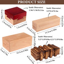 4 Pack Wooden Secret Puzzle Box with Hidden Compartment - 3D Brain Teaser Magic Drawers - Gift Card Puzzle Box for Adults and Kids — 2
