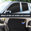 XCBYT Magnetic Car Side Window Shades, 100% Blackout Privacy Curtains — 6