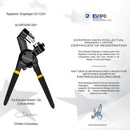 zonglan Heavy Duty Grommet Tool Kit of 1/2" 5/16" and 3/8",Multi Size Handheld Eyelet Tool Plier Rivet Press with 900 pcs Silver Grommets for Tarp Leather Fabric | 3-Die Set: 1/2", 5/16", 3/8" — 2
