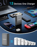 12 Ports Aluminum Alloy MEKIOJEO 380W Charging Station USB C Charger Block photo 5