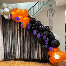 Black White Orange Balloon Arch Kit, 140Pcs Black Orange White Halloween Balloon Garland kit, 18 12 10 5 Inch Different Size Balloons for Halloween Birthday Thanksgiving Day Party Decorations | Black and Oraeng White — 3