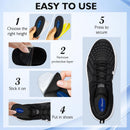 Dr. Shoesert 1" Adjustable Heel Lift Inserts (3-Layer Foam & Gel Hybrid) - Black — 6