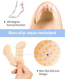 5 PRS Suede Heel Grips for Men Women - Pads for Big Shoes (Beige) - A1-beige — 3