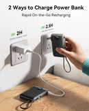 Portable Charger Power Bank 10000mAh, 45% Smaller Built-in Cables & AC Plug photo 6
