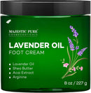 Majestic Pure Lavender Oil Foot Cream, Warming Cream - Calluses, Dry Cracked Feet, Hands, Heels, Elbow, Nails, and Knees - Softens & Moisturizes Skin - 8 oz — 7