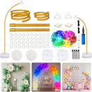 AerWo Balloon Arch Stand, Bendable Balloon Arch Kit with Light Strings | Colorful Half Balloon Arch — 1