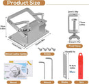 Manual Leather Splitter, Leather Paring Skiving Skiver Machine with Clamp | Silver-Type A — 2