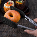 Cooking Tongs 9" and 12" Stainless Steel Kitchen Silicone Serving Tongs — 3