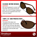 Breaksun Retro Oval Sunglasses for Women Men Fashion Small Oval Sunglasses 90s Vintage Shades | A2 Dark Brown/Brown | 54 Millimeters — 5