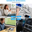 4 in 2 Multi Charging Cable 4A,Retractable USBA/C Universal Charger Cords 4