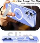 SPIDERCASE Magnetic for iPhone 16 Case,Built-in Kickstand,Clear — 7