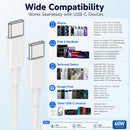60W USB C to C Cable 3Pack 6FT PD 3.0 Fast Charging for iPhone 18/17 / Duo 5