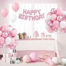 12inch Light Pink and White Balloons with Pearl Baby Pink Confetti Balloons — 7