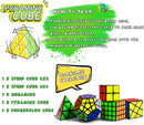 Speed Cube Set - 2x2, 4x4, Pyraminx, Pyramid, Megaminx, Fenghuolun Puzzle Cubes - Pack of 5 — 4