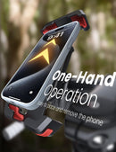 Pnitri 2026 New Upgraded Bike Phone Holder Handlebar - 1S Quick Install, Motorcycle Phone Mount, Bicycle Phone Holder fit Large Phone Case for iPhone Samsung, Dirt Scooter Mini Bike Accessories — 4