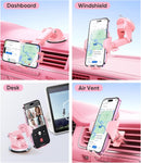 VICSEED 2026 Ultimate Sturdy Car Phone Holder [Upgraded 95+LBS Strongest Suction] Universal Long Arm Cellphone Mount for Car Dashboard Windshield Vent Truck Boat for iPhone 18 17 16 Pro Max & Android | Hot Pink photo 2