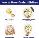 Zesliwy Navy Blue White Gold Balloons Set, 50pcs 12 In, Latex, Party Decor — 3