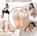 2 Pairs Metatarsal Pads for Women Men Ball-of-Foot Cushions Foot Pain Relief for Morton's Neuroma Metatarsalgia Support with Gel Pad (Khaki, S) 7