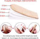 Heel Lift, 4-Layers, 0.2-0.8 Inch Gel Shoes Lifts for Uneven Legs, Adjustable Orthopedic Heel Lift Inserts for Heel Pain and Leg Length Discrepancy, Height Increase Insole (Kids 3-7 / Women 4-8) — 4