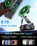 for MagSafe Car Mount Charger, 15W Fast Charging Magnetic Wireless Car Charger, Vacuum Magnetic Phone Holder [120LBS Ultra Suction Cup & 3000gf Magnet ] 780° Dashboard Car Bracket for iPhone & Android photo 6