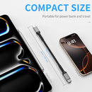 6 Inch USB C Charger Cord, 2 Pack Short USB C to C Cable Braided Fast Charging USBC Cable Compatible with iPhone 15 Samsung Galaxy S23 Ultra Google Pixel 6