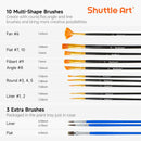Shuttle Art 58 Pack Watercolor Paint Set, 48 Colors Watercolor Pan with 10 Paint Brushes for Beginners, Artists, Kids & Adults to Water Color Paint, Bullet Journal, Calligraphy Practice | 11 Piece Set — 5