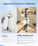 Fuloview 67” Selfie Stick Tripod for iPhone, Lightweight Travel Phone Tripod with Wireless Remote, Extendable Cell Phone Stand for Photography, Video & Live Streaming – Black photo 6