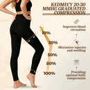 Medical Compression Stockings for Women 20-30mmHg Compression Leggings | Black | Small — 4