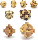 PicassoTiles 8 Styles Interlocking Sensory Toys Wooden Burr Cube, Ball and Barrels Logic Skill Genius Puzzle Brain Teaser Games & Intellectual 3D Assembling Educational Toy Set for Kids & Adults PTP08 — 1