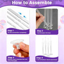 JOYYPOP 4 Sets Balloon Stand Kit For Table, Balloon Sticks with Bases | 4 Pack Clear — 6