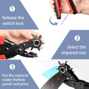 Leather Hole Punch,Belt Hole Puncher for Leather, Revolving Punch Plier Kit for Watches, Handbags, Punch Tool for Belts Diameter : 4.5/4 /3.5/3/2.5/2mm. | 17oz — 6